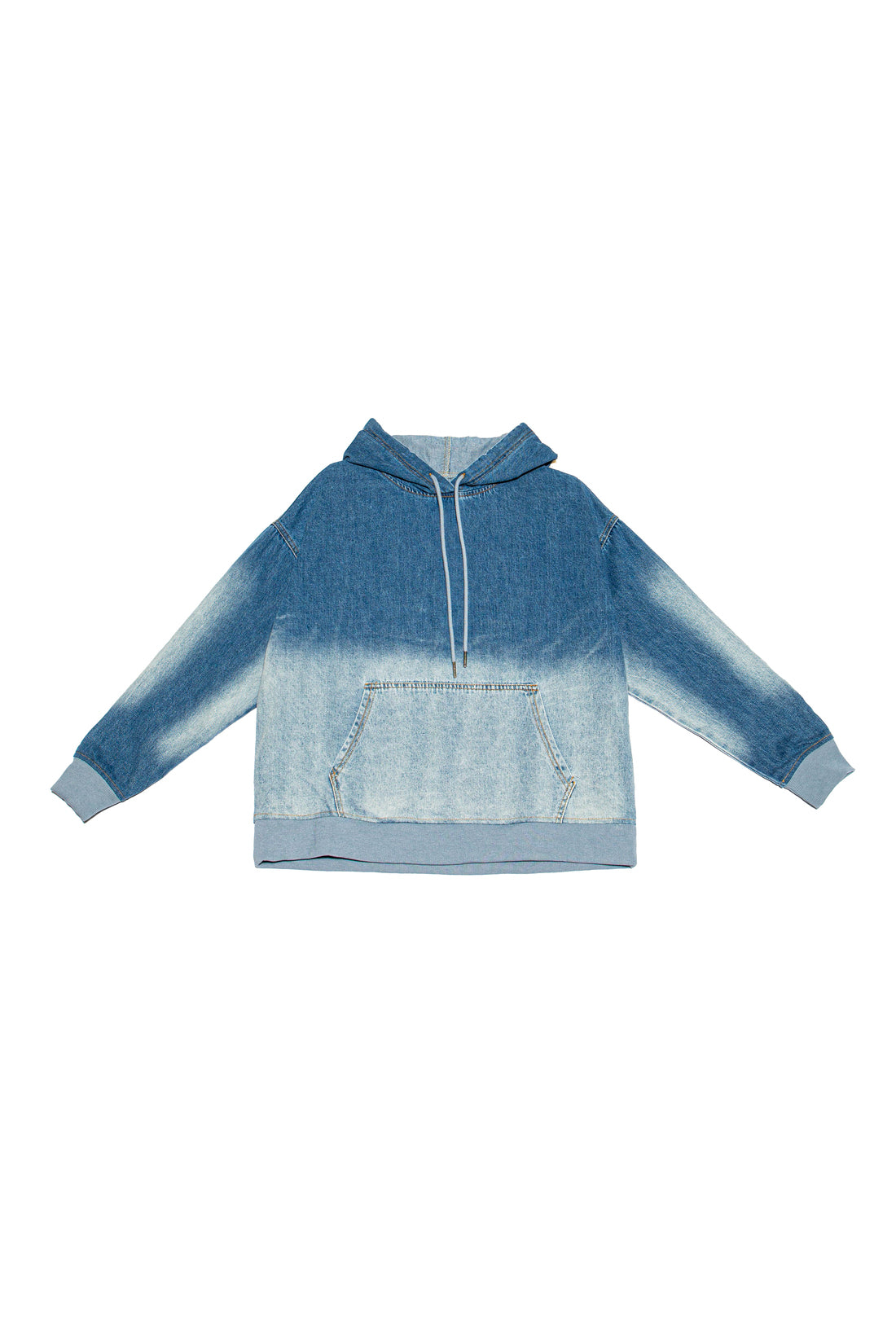 FADED DENIM OVERSIZED HOODIE