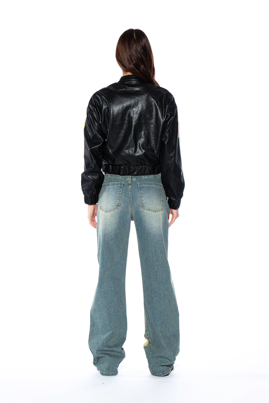 Through Out Distressed Baggy Jean