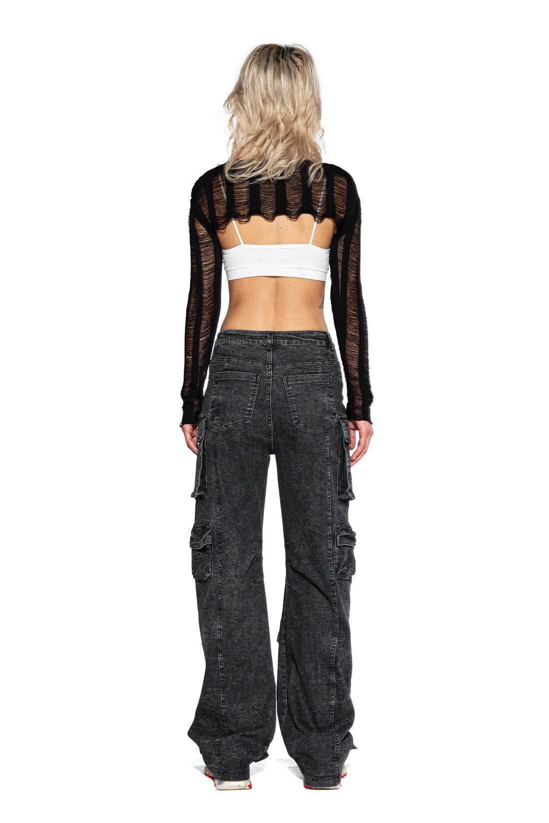 Shredded Bolero Long Sleeve Top - Afterhour