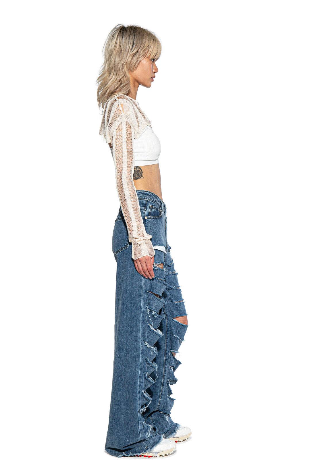 Shredded Bolero Long Sleeve Top - Afterhour