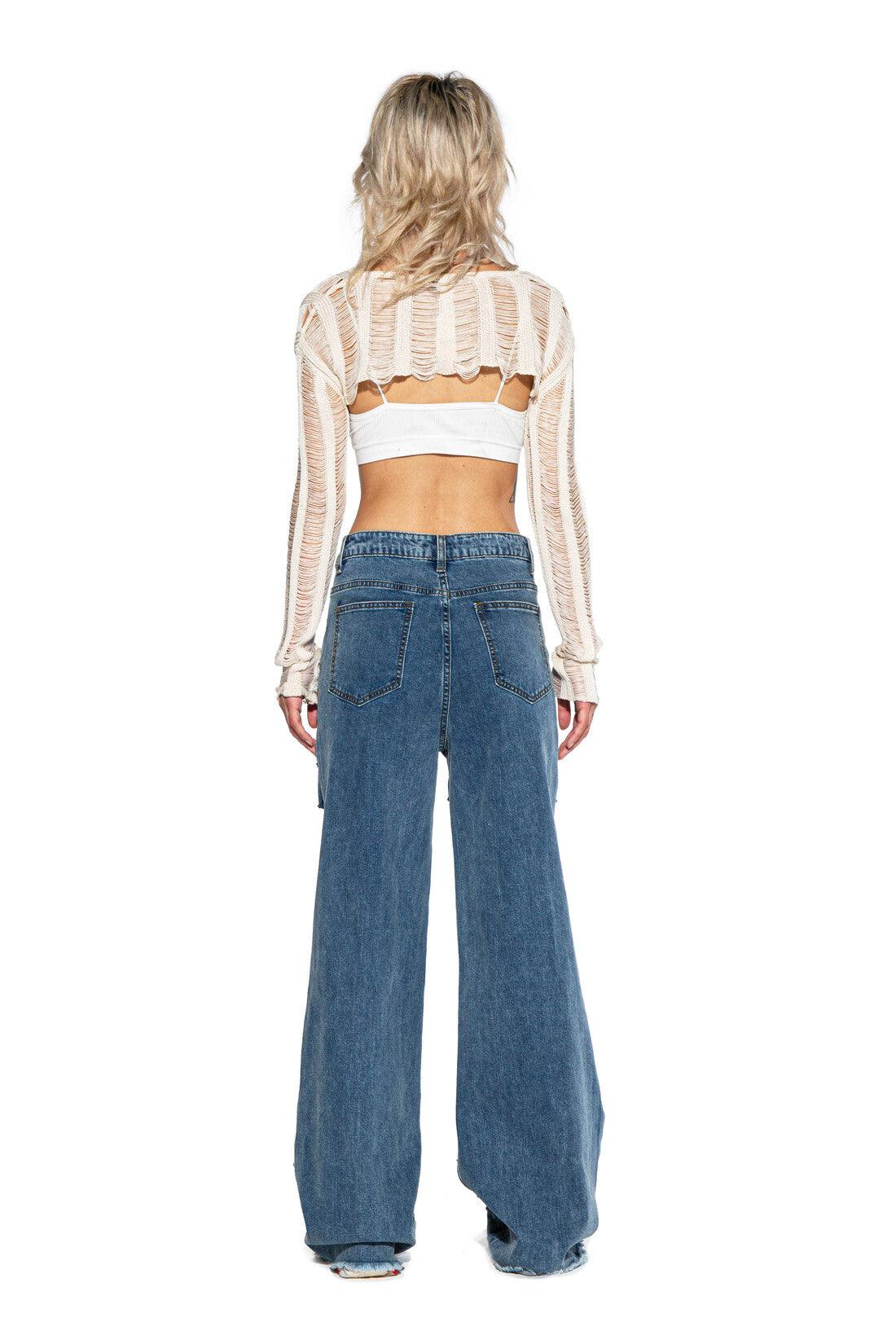 Shredded Bolero Long Sleeve Top - Afterhour