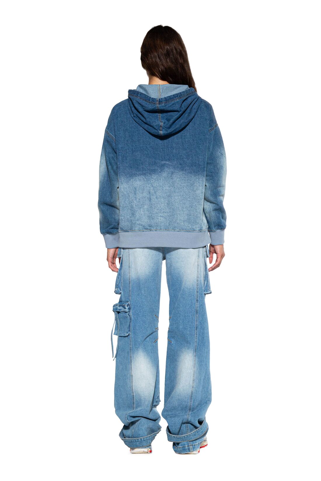 FADED DENIM OVERSIZED HOODIE