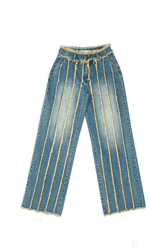 Frayed Vintage Tinted Baggy Jean