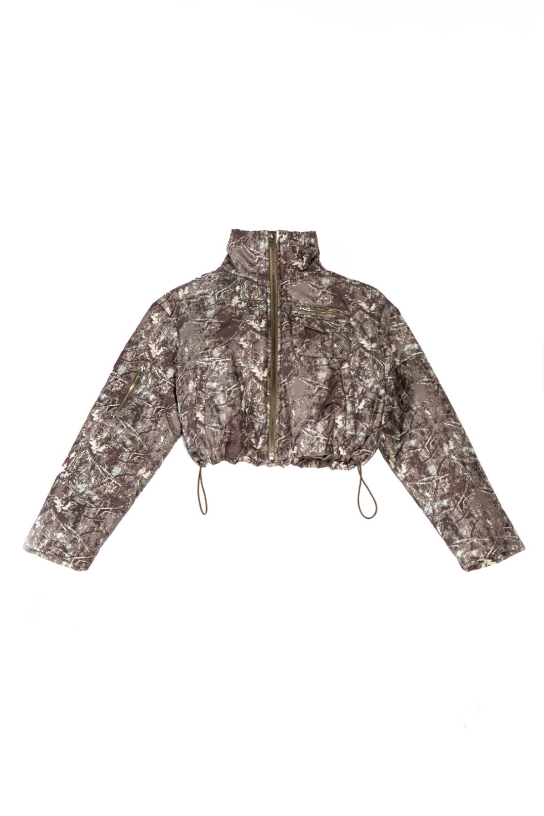 Winter Camo High Neck Puffer Jacket