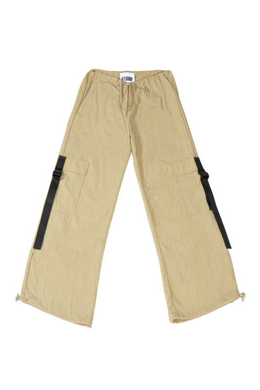 Contrast Strap Parachute Cargo Pants