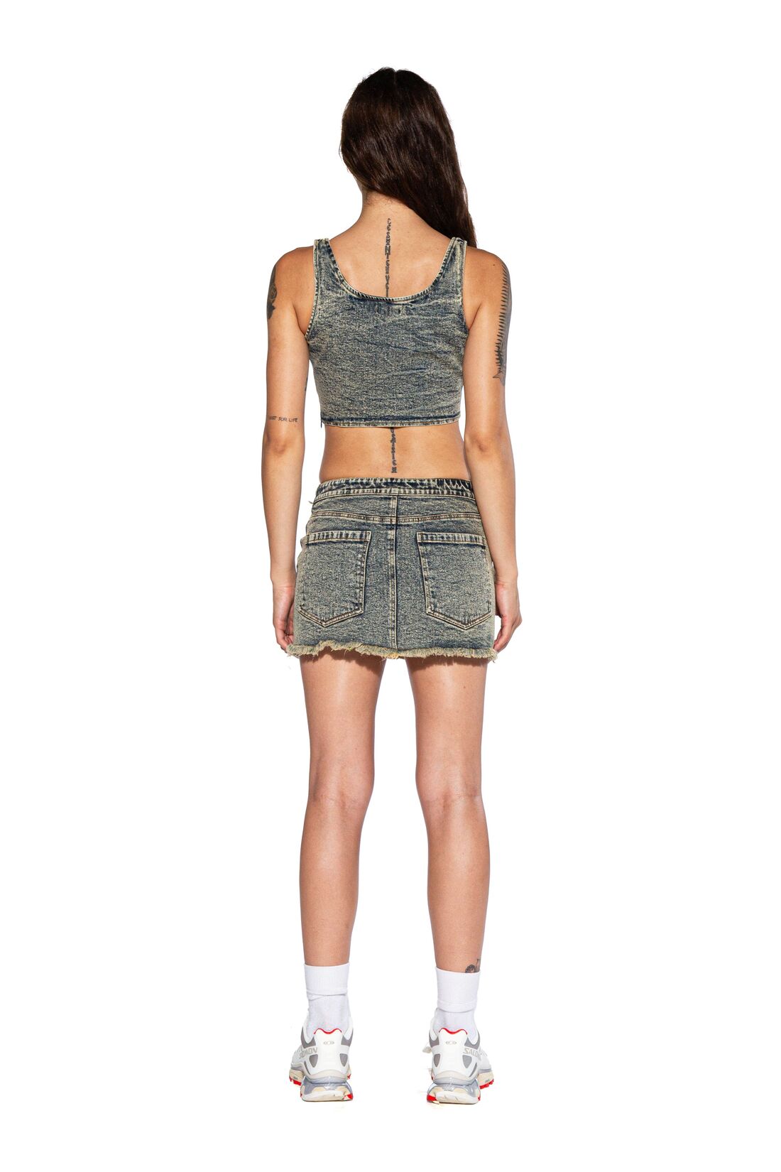 Contrast Color Fringed Cropped Top - Afterhour