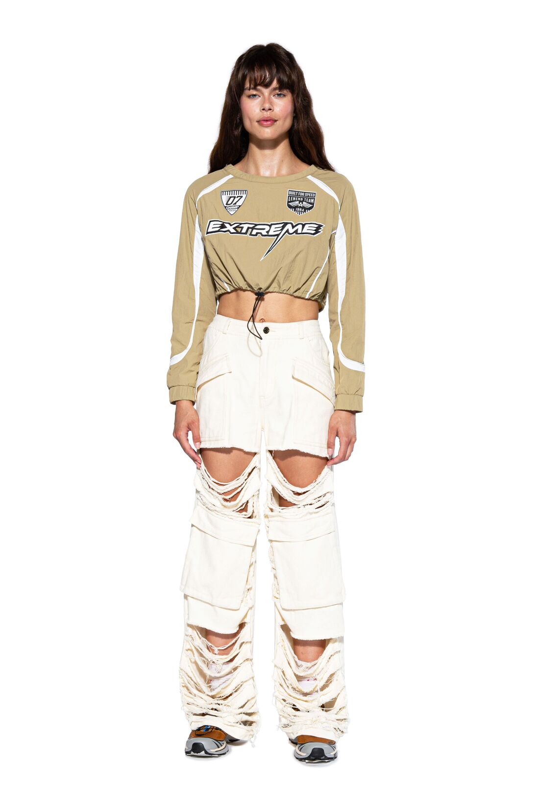 'EXTREME' SPORT JERSEY CROP TOP