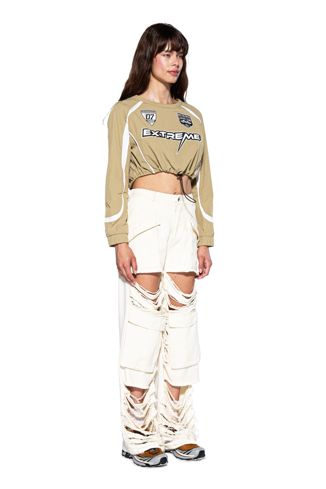 'EXTREME' SPORT JERSEY CROP TOP