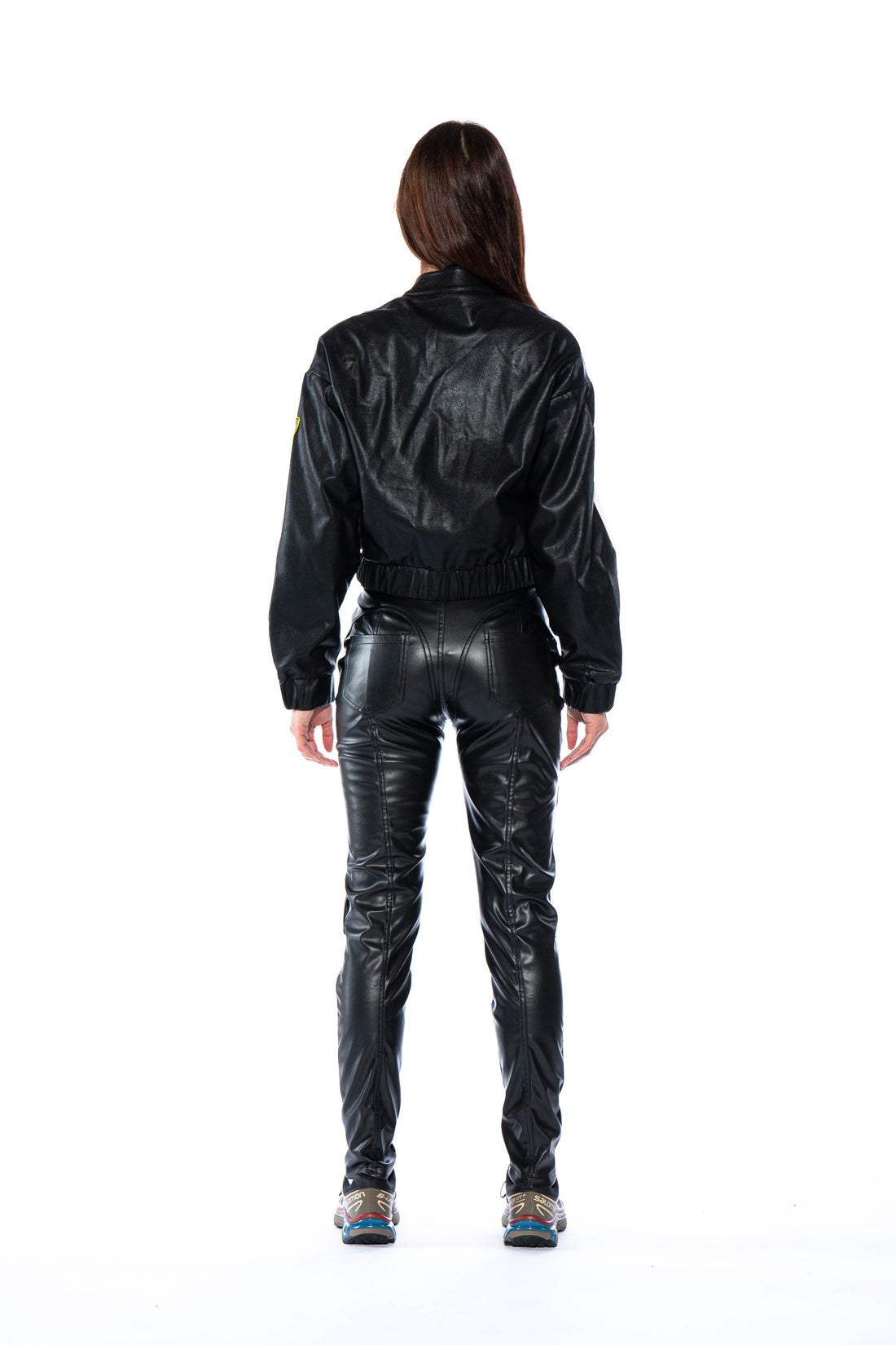 Clean Textured Faux Leather Moto Jacket