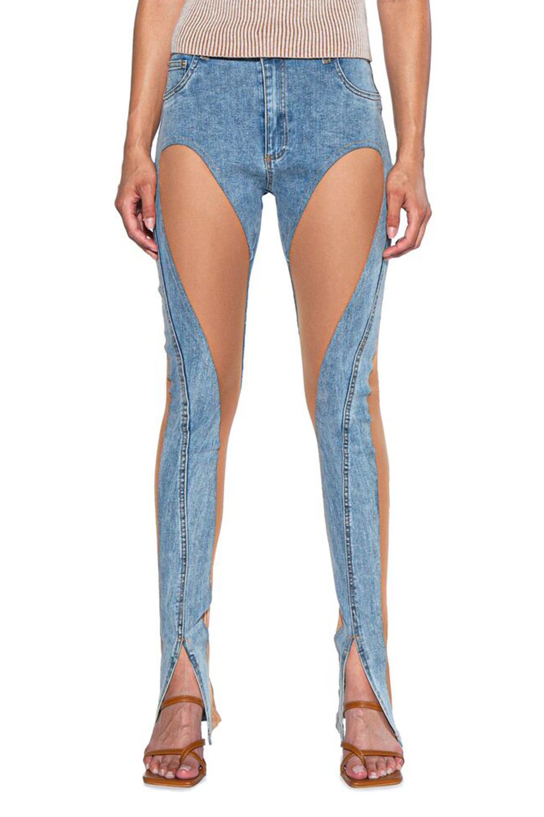 SKIN LIKE CUT OUT SKINNY JEANS