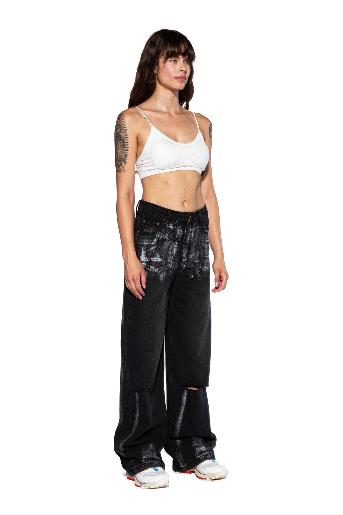 Silver Spray Baggy Jean