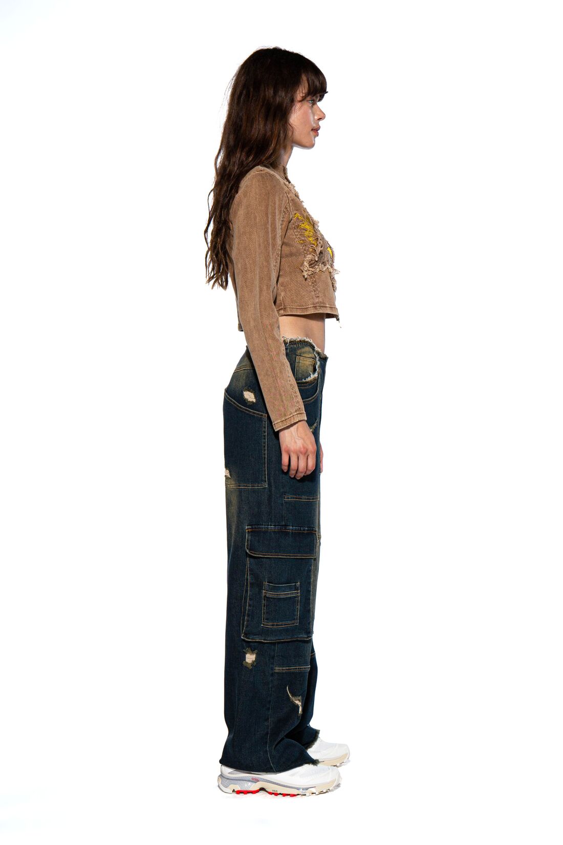 KITCH EMBROIDERY TWILL MOTO JACKET
