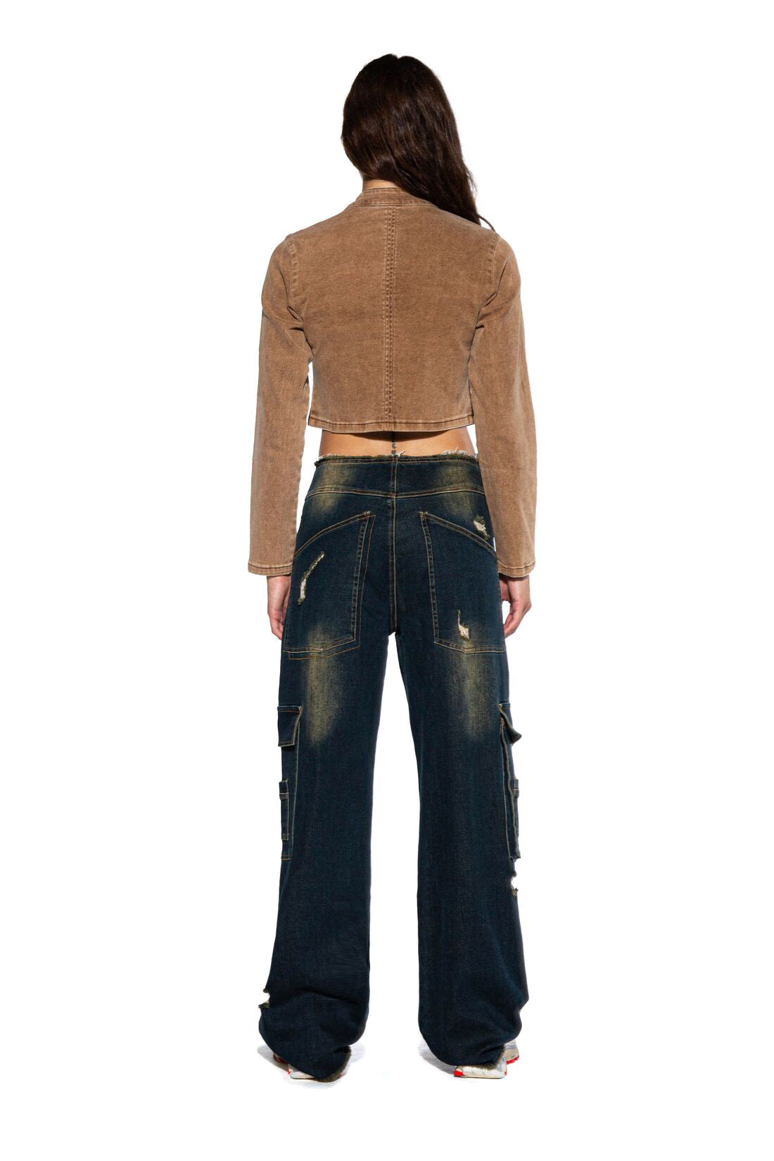 KITCH EMBROIDERY TWILL MOTO JACKET