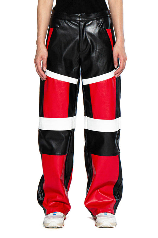 Moto Ride Faux Leather Straight Leg Pant