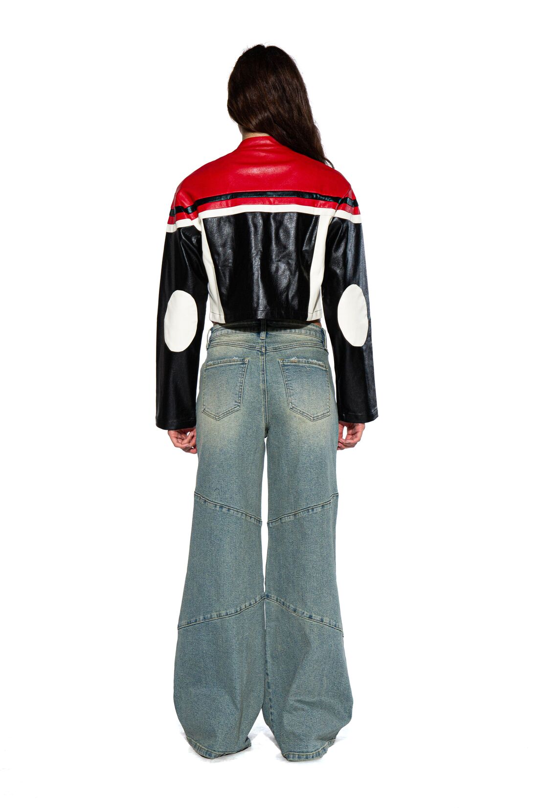 VINTAGE WASHED MOTO BAGGY JEAN