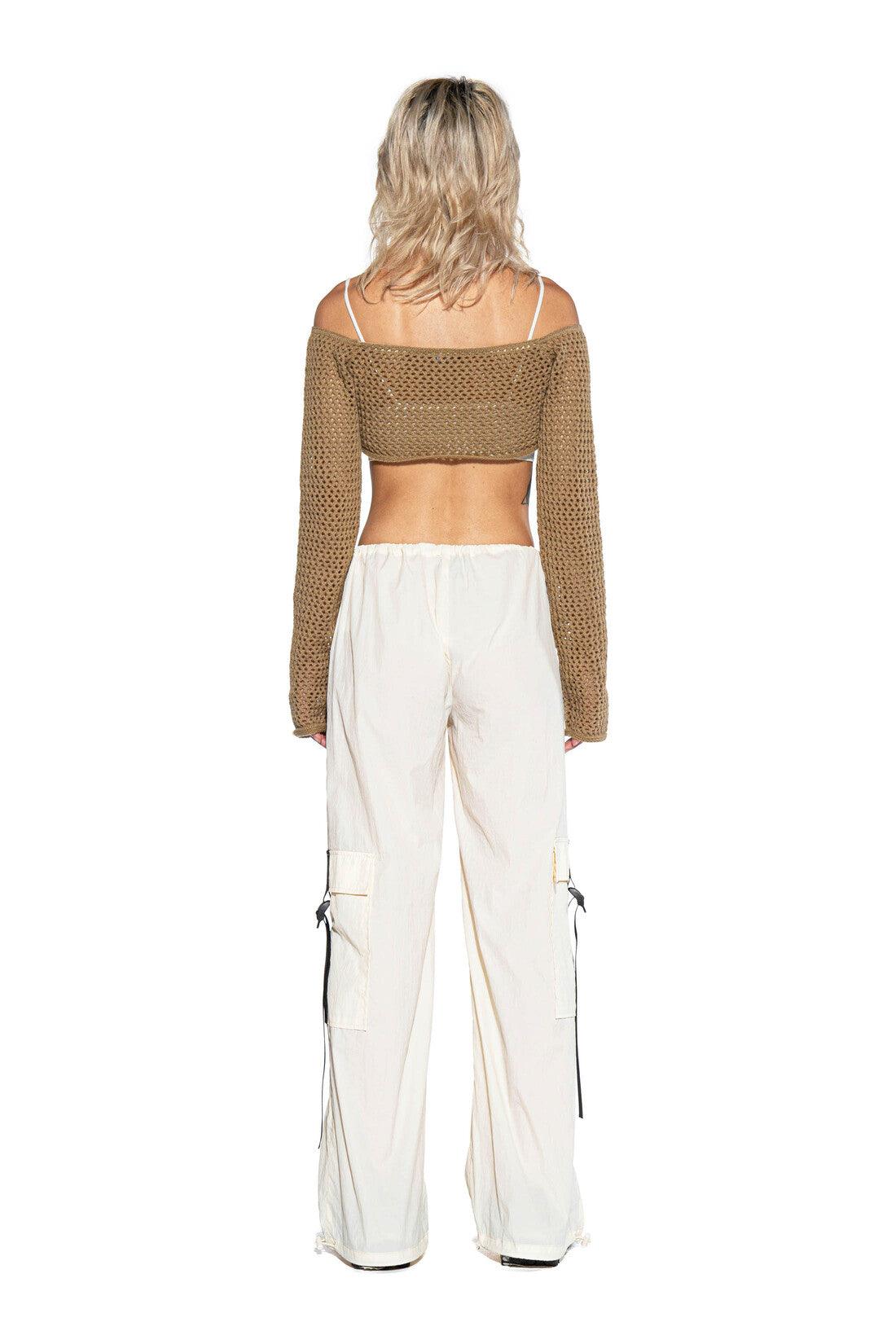 Contrast Strap Parachute Cargo Pants - Afterhour