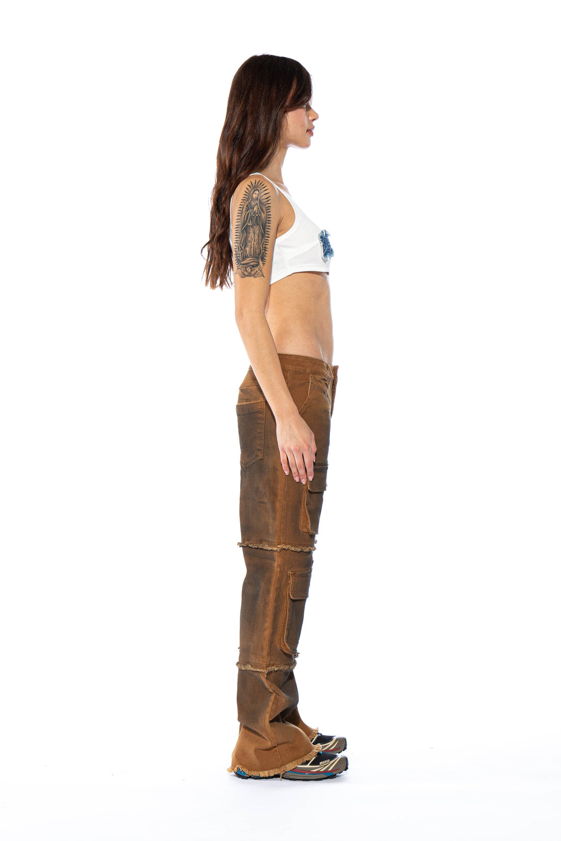 Tinted Front Cargo Twill Pant